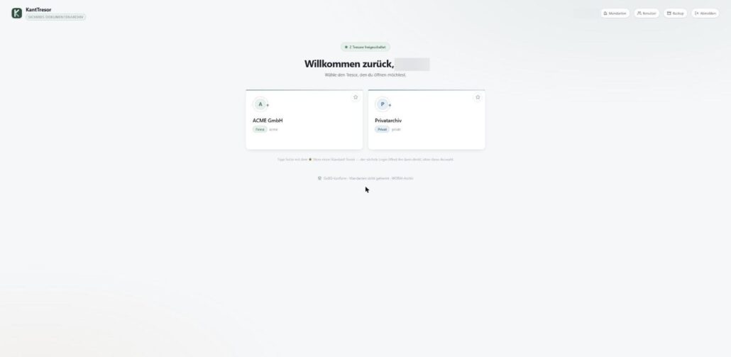 KantTresor – DSGVO-konforme Archivierung für moderne Unternehmen